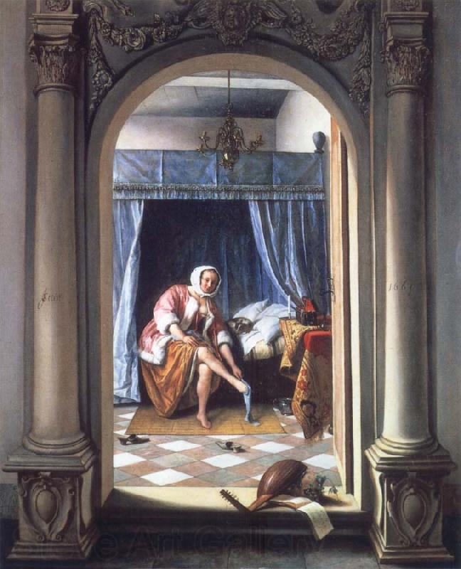 Jan Steen The toilet Norge oil painting art